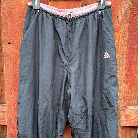 Adidas Womenswear Track Pants Black/Pink Drawstring Pocket Size M - Picture 3 of 14